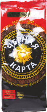 Кофе ЧЕРНАЯ КАРТА молотый 250г п/уп/12 Кофе ЧЕРНАЯ КАРТА молотый 250г п/уп/12