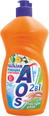 Ср-во д/мытья посуды АОС Бальзам Ромашка + Витамин Е 500мл (450мл)/20 Ср-во д/мытья посуды АОС Бальзам Ромашка + Витамин Е 500мл (450мл)/20