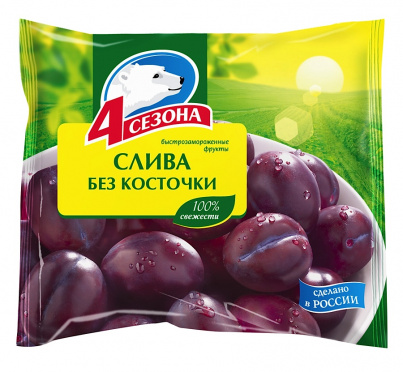 Слива без косточки замороженная 300г/пакет/20/4 сезона Слива без косточки замороженная 300г/пакет/20/4 сезона