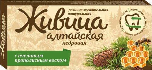 Смолка жев. Живица Алтайская Кедровая с пчелиным воском 3,2г/16 Смолка жев. Живица Алтайская Кедровая с пчелиным воском 3,2г/16