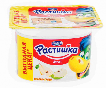 Йогурт Растишка 3% Яблоко груша 110г пл/ст/12/БЗМЖ Йогурт Растишка 3% Яблоко груша 110г пл/ст/12/БЗМЖ