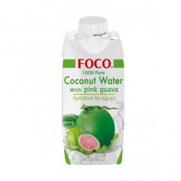 Кокосовая вода Foco с мякотью розовой гуавы натур б/сахара 330мл TetraPak/24 Кокосовая вода Foco с мякотью розовой гуавы натур б/сахара 330мл TetraPak/24