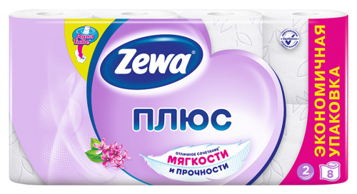 Туал.бумага ЗЕВА Плюс Сирень 2сл 4рул/24 Туал.бумага ЗЕВА Плюс Сирень 2сл 4рул/24