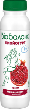 Биойогурт Био-Баланс Гранат 1% 270г пл/бут/6/БЗМЖ Биойогурт Био-Баланс Гранат 1% 270г пл/бут/6/БЗМЖ