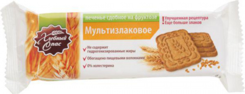 Печенье на фруктозе Хлебный спас Мультизлаковое 134г/24 Печенье на фруктозе Хлебный спас Мультизлаковое 134г/24