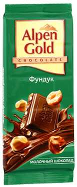Шоколад Альпен голд орех 80-90г/21 Шоколад Альпен голд орех 80-90г/21