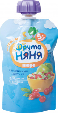Пюре Фрутоняня 90г витаминный салатик гуала-пак/12 Пюре Фрутоняня 90г витаминный салатик гуала-пак/12