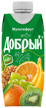 Нектар ДОБРЫЙ 0,33л Смесь фруктов пэт/24 Нектар ДОБРЫЙ 0,33л Смесь фруктов пэт/24
