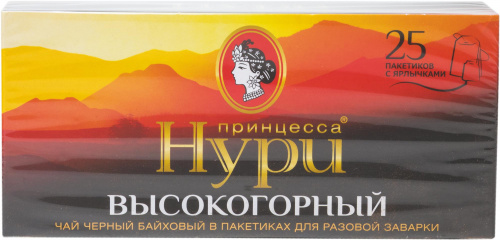 Чай ПРИНЦЕССА НУРИ Высокогорный черный 25*2г пакет с/я/18 Чай ПРИНЦЕССА НУРИ Высокогорный черный 25*2г пакет с/я/18