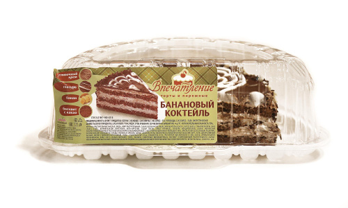 Торт Банановый коктейль 1/2, вес/СПС Торт Банановый коктейль 1/2, вес/СПС