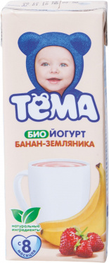 Биойогурт Тема питьевой 2,8% Банан-Земляника 210г т/п/6/БЗМЖ Биойогурт Тема питьевой 2,8% Банан-Земляника 210г т/п/6/БЗМЖ