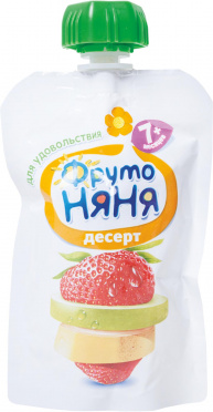 Десерт Фрутоняня 90г яблоко банан клубника гуала-пак/12 Десерт Фрутоняня 90г яблоко банан клубника гуала-пак/12