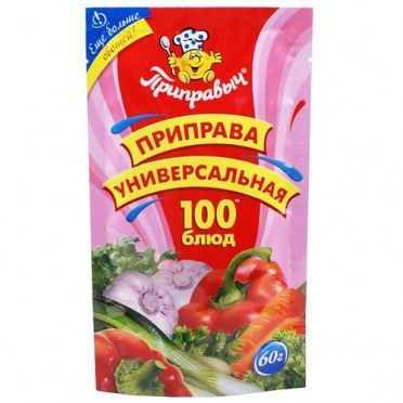 Приправа ПРИПРАВЫЧ Универсальная 100 блюд 60г д/пак/20 Приправа ПРИПРАВЫЧ Универсальная 100 блюд 60г д/пак/20
