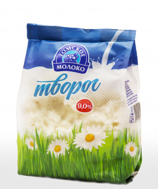Творог Томское молоко 9% 500г пакет/10/БЗМЖ Творог Томское молоко 9% 500г пакет/10/БЗМЖ