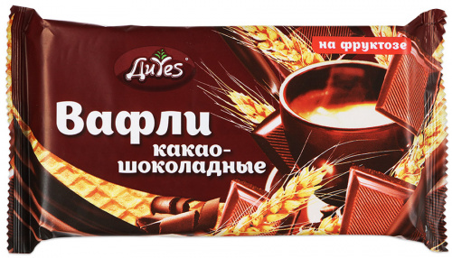 Вафли ДиYes какао-шоколадные на фруктозе 90г/30 Вафли ДиYes какао-шоколадные на фруктозе 90г/30