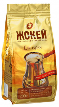 Кофе ЖОКЕЙ Для турки молотый 200г/12 Кофе ЖОКЕЙ Для турки молотый 200г/12