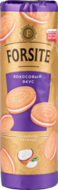 Печенье FORSITE Сахарное кокосовое 208г/20 Печенье FORSITE Сахарное кокосовое 208г/20