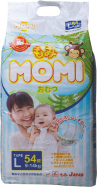 Подгузники MOMI L 9-14кг 54шт /4 Подгузники MOMI L 9-14кг 54шт /4
