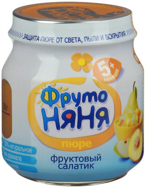 Пюре Фрутоняня 100г фруктовый салатик ст/б/12 Пюре Фрутоняня 100г фруктовый салатик ст/б/12