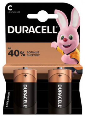 Батарейка DURACELL LR14 C (сред, алкалин) 2шт на бл/10 Батарейка DURACELL LR14 C (сред, алкалин) 2шт на бл/10