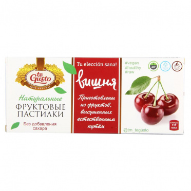 Фруктовые пастилки Te Gusto Вишня 40г/15 Фруктовые пастилки Te Gusto Вишня 40г/15