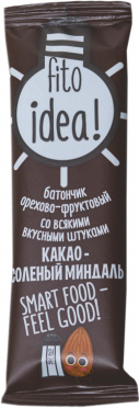 Батончик Фитоидея какао соленый миндаль 25г/20 Батончик Фитоидея какао соленый миндаль 25г/20