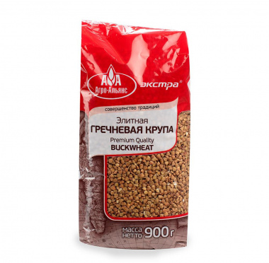 Крупа АГРО-АЛЬЯНС Греча элитная 900г п/пак/12 Крупа АГРО-АЛЬЯНС Греча элитная 900г п/пак/12
