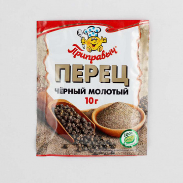 Приправа ПРИПРАВЫЧ Перец чёрный молотый 10г/30 Приправа ПРИПРАВЫЧ Перец чёрный молотый 10г/30