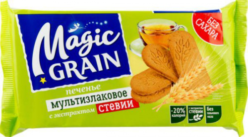 Печенье Хлебный спас Мэджик Грэйн овсяное с семенами льна и экстрактом стевии 150г/10 Печенье Хлебный спас Мэджик Грэйн овсяное с семенами льна и экстрактом стевии 150г/10