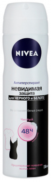 Дезодорант НИВЕЯ Невидимая защита для черного и белого Clear 150мл/12 Дезодорант НИВЕЯ Невидимая защита для черного и белого Clear 150мл/12